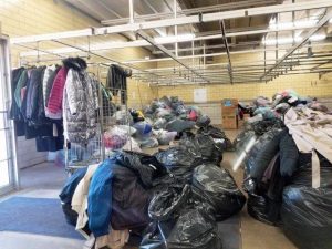 Piles of sorted coats
